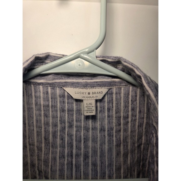 01 Lucky Brand Contemporary Business Casual Button Up Front Top Size Large - Picture 2 of 3